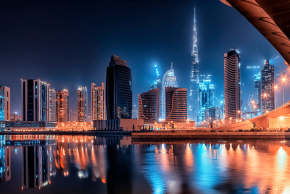 バクー市内の夜景