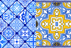 アズレージョ柄