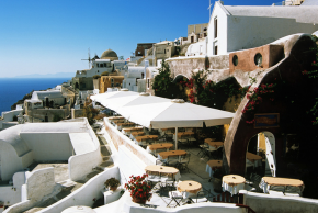 サントリーニ島カフェ