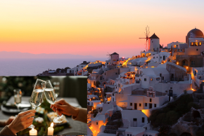 サントリーニ島ディナー