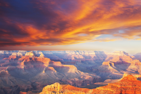 グランドキャニオン　夕日