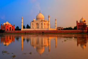 Taj Mahal Agra India on sunset