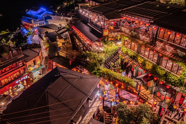 夜の九份の風景