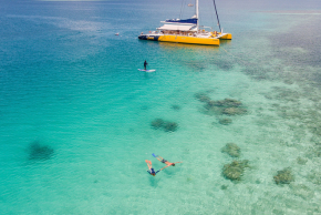Credit South Sea Sailing – “Sabre – Aerial Snorkellers & SUP”