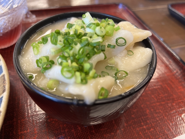 椀に盛った具沢山の熊本の郷土料理のだご汁