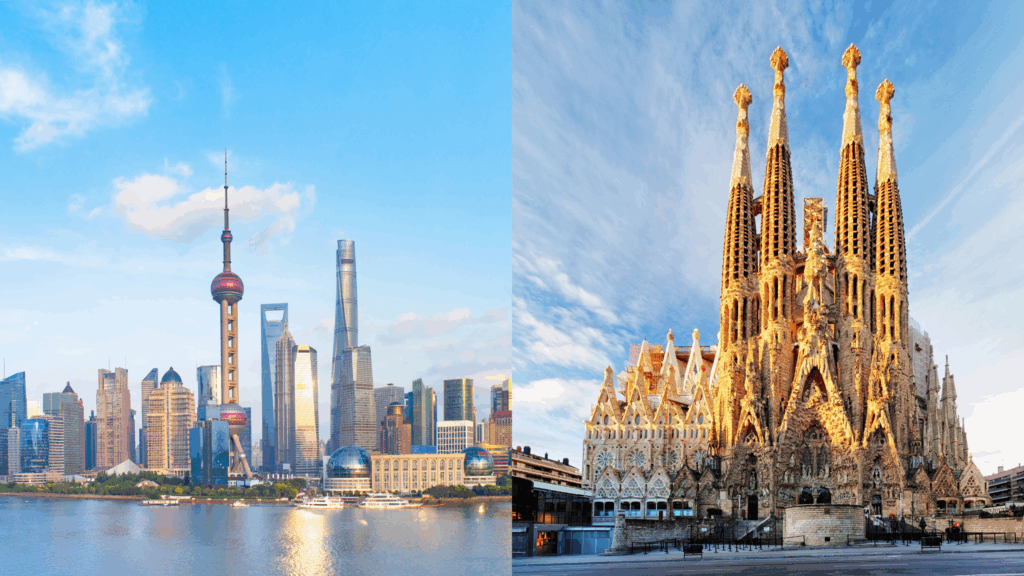 上海　バルセロナ