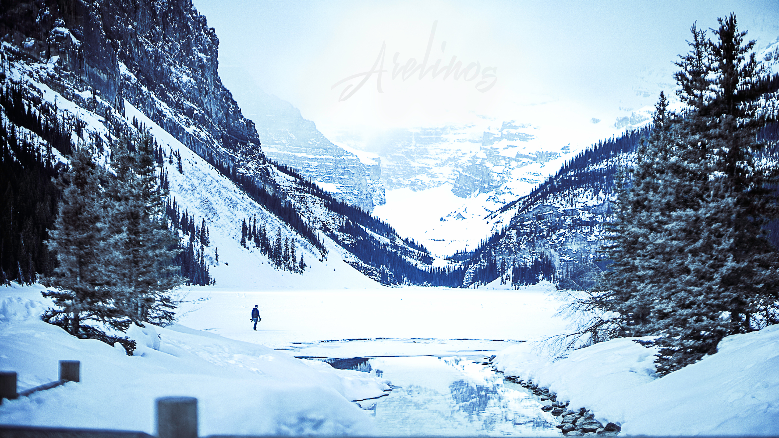 レイクルイーズの雪景色