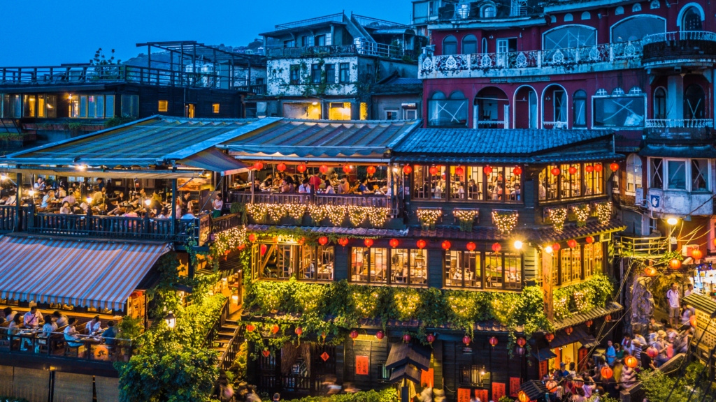 台湾 九分 夜景