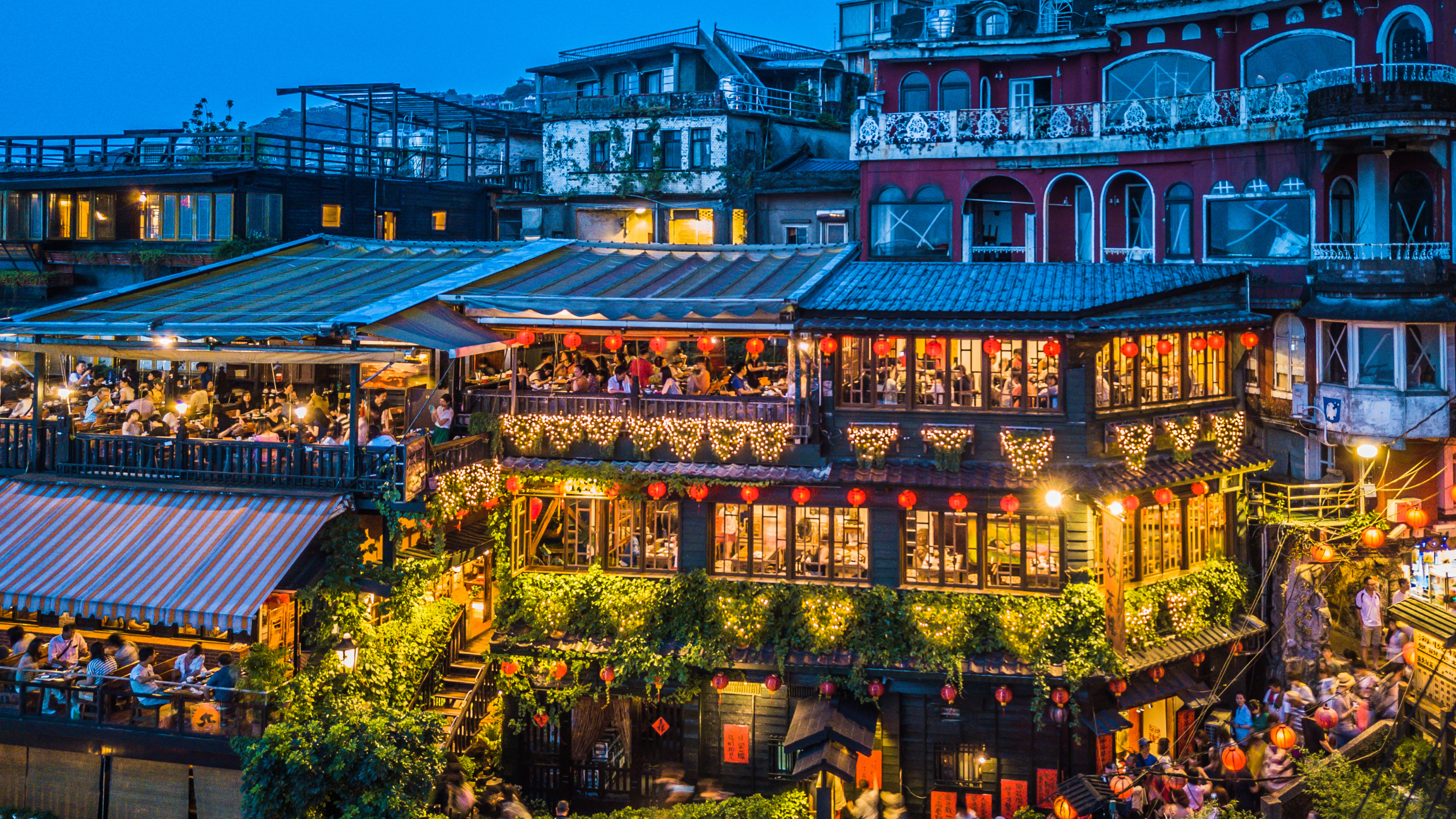 台湾 九分 夜景