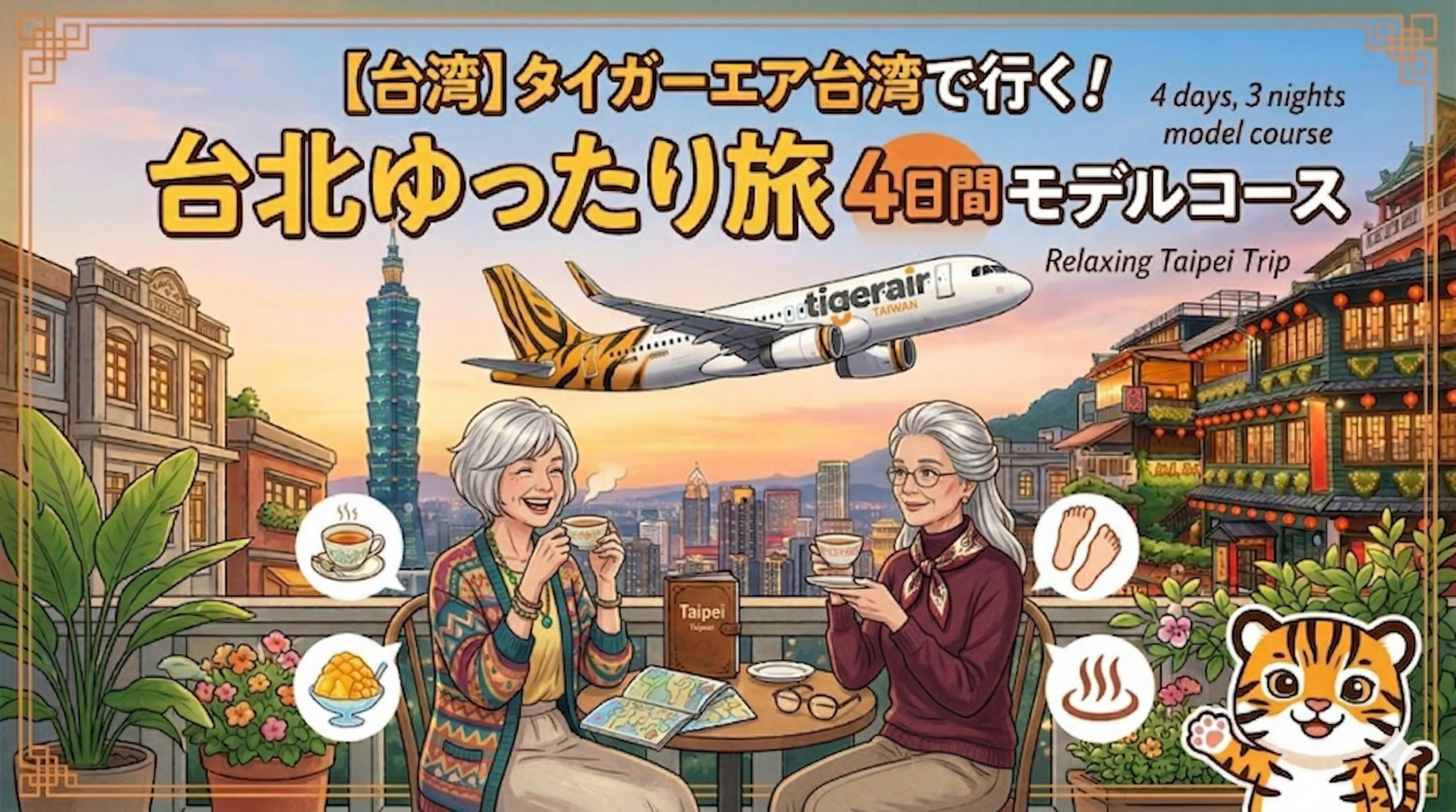 【台湾】タイガーエア台湾で行く！台北ゆったり旅　4日間　モデルコース