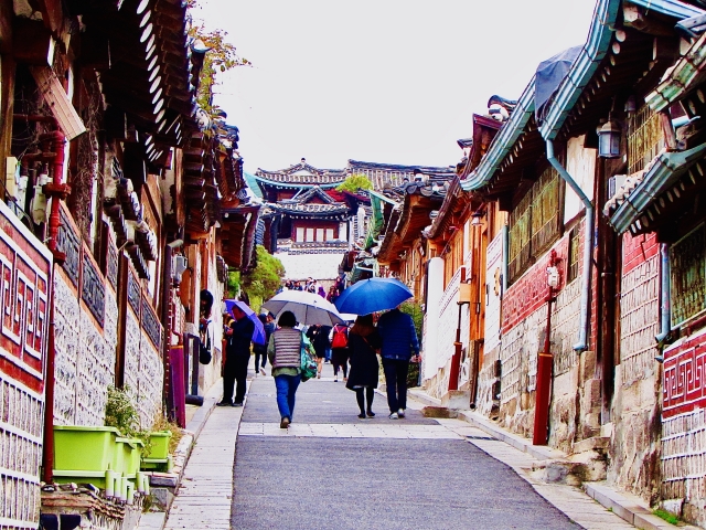 韓国のソウルの北村韓屋村