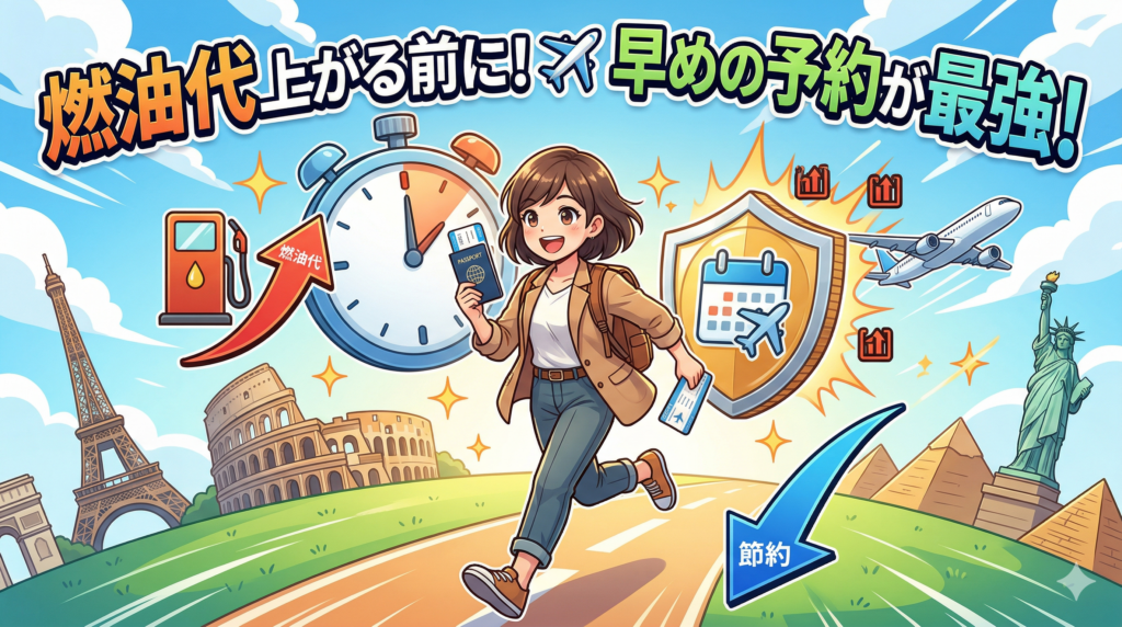 燃油代金が上がる前に予約を