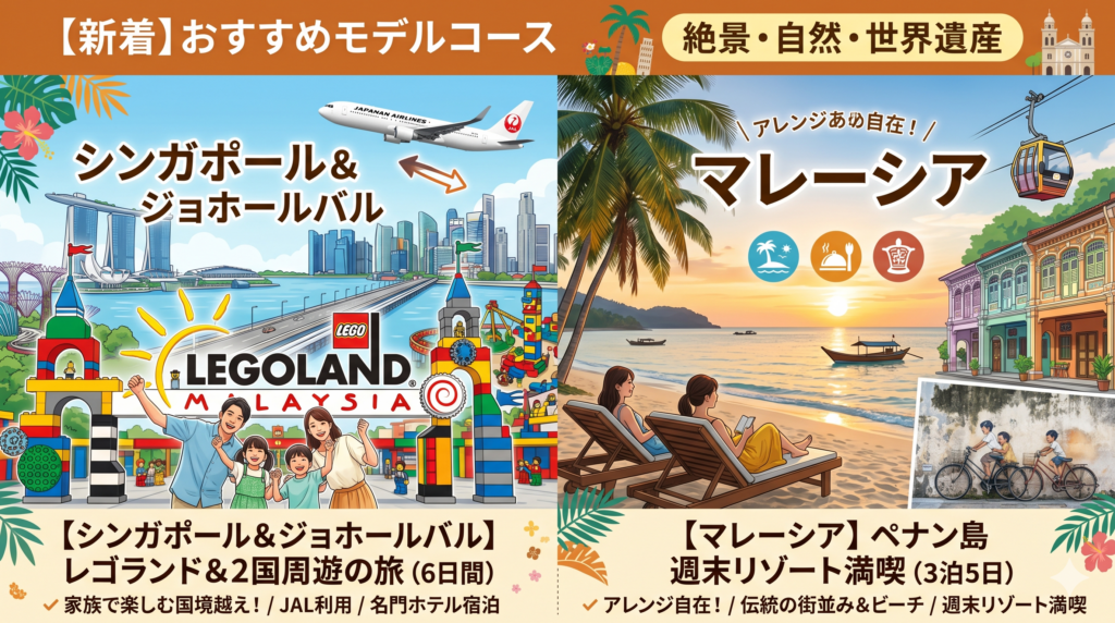 新着　絶景　自然　世界遺産モデルコース