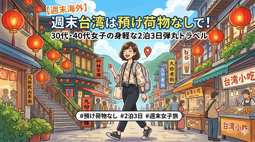 【週末海外】週末台湾は預け荷物なしで！30代・40代女子の身軽な2泊3日弾丸トラベル