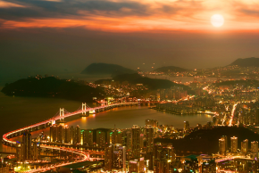 海雲台 海上大橋 夜景